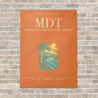 Thumbnail for Harrisburg International Airport MDT - Canvas Framed - Orange