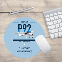 Thumbnail for Tecnam P92 Echo MkII design on light blue round mouse pad
