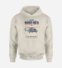 Thumbnail for NHIndustries NH90 NFH Caïman design on khaki double-side hoodie, single-side print
