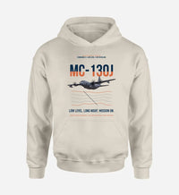 Thumbnail for MC-130J COMMANDO II design on khaki double-side hoodie, single-side print