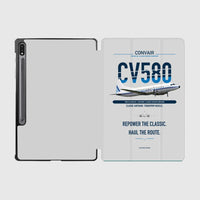Thumbnail for Convair 580 design on light gray samsung tablet tablet case