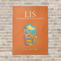 Thumbnail for Lisbon Humberto Delgado Airport LIS - Canvas Framed - Orange