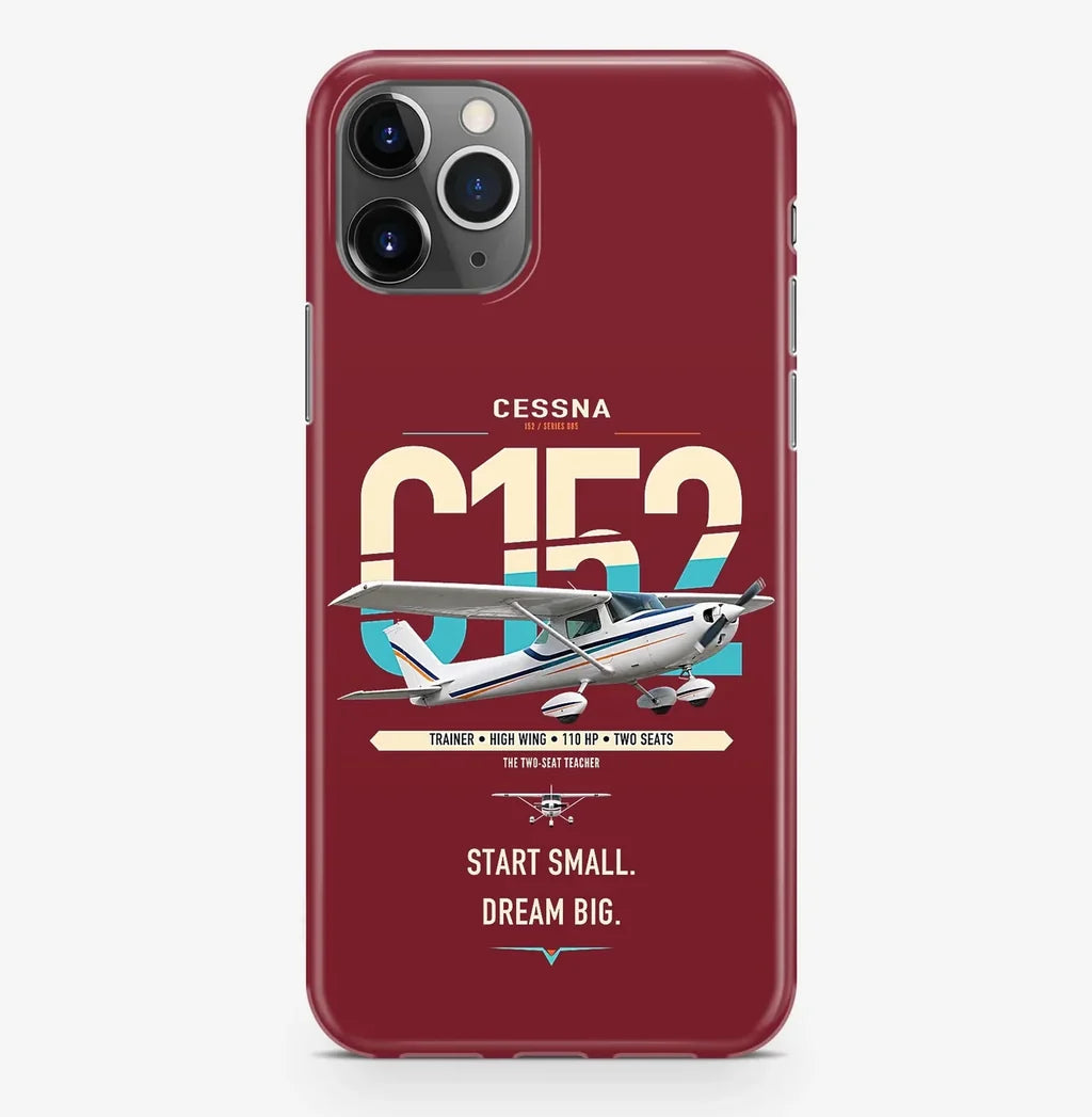 Cessna 152 design on dark red magsafe iphone case, for iPhone Pro Max