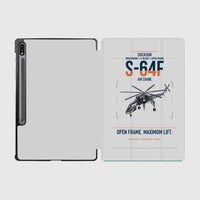 Thumbnail for Erickson S-64F Air Crane design on light gray samsung tablet tablet case