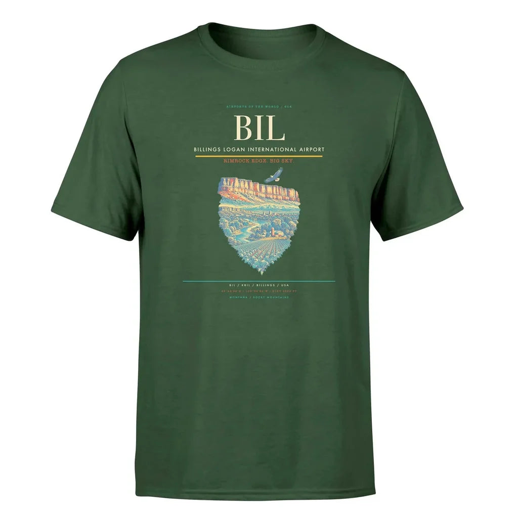 Billings Airport (BIL) Premium T-Shirt Dark Green