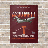Thumbnail for Airbus A330 MRTT vertical canvas print - no frame - dark red background
