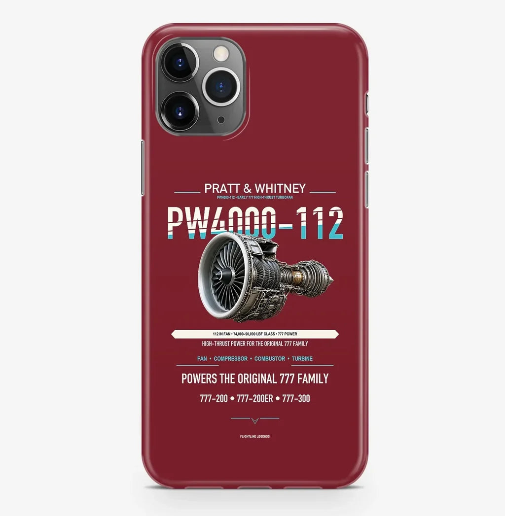 PW4000-112 Case ProMax design on dark red iphone case promax