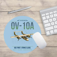 Thumbnail for OV-10A Bronco design on light blue round mouse pad