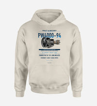 Thumbnail for PW4000-94 design on khaki hoodie single side