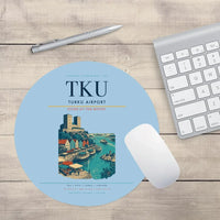 Thumbnail for Turku Airport (TKU) design on light blue round mouse pad