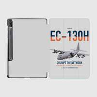 Thumbnail for EC-130H Compass Call design on light gray samsung tablet tablet case