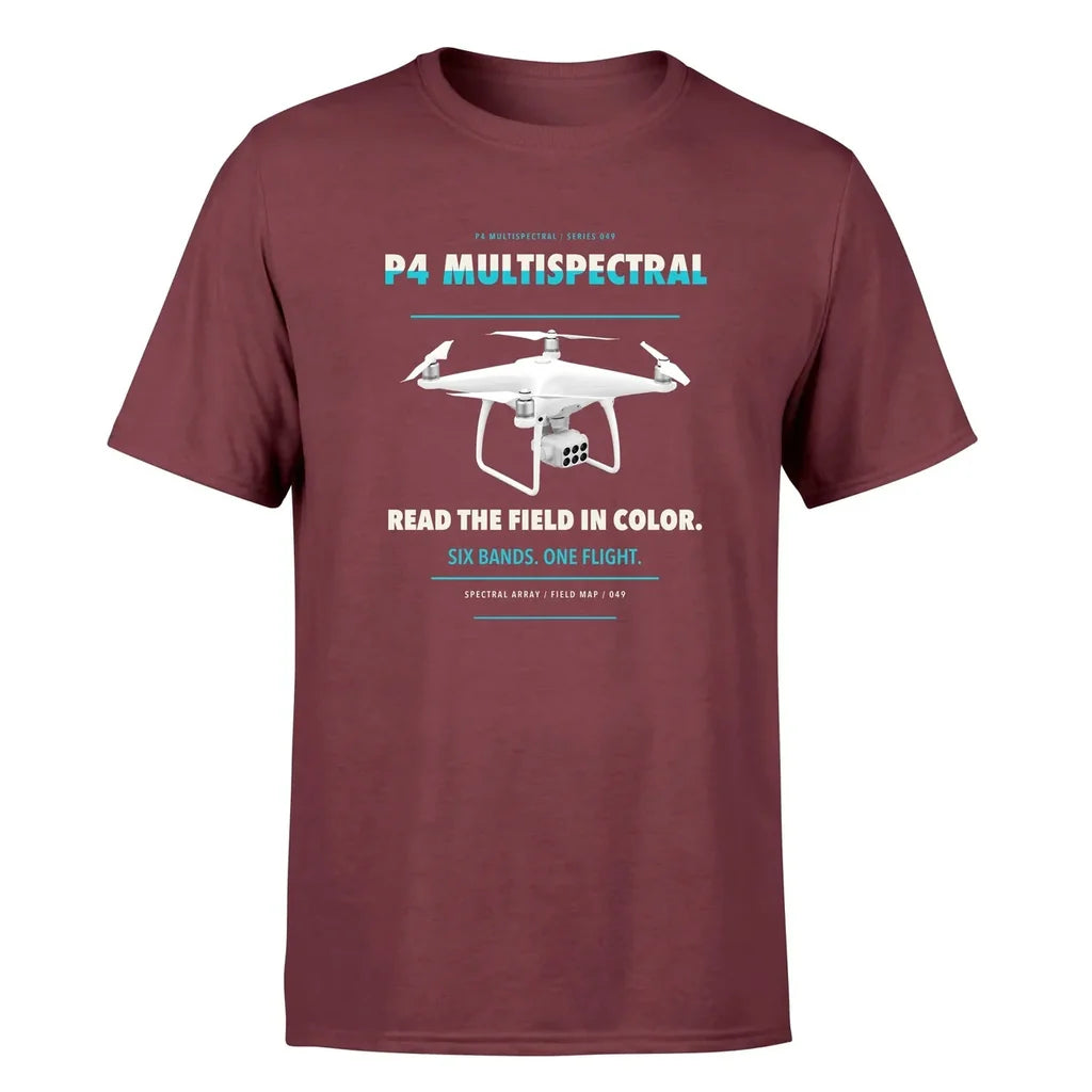DJI P4 Multispectral design on dark red single side