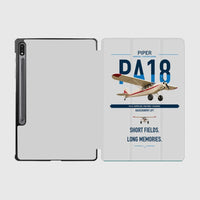 Thumbnail for Piper PA-18 Super Cub design on light gray samsung tablet tablet case