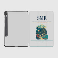 Thumbnail for Simón Bolívar International Airport (SMR) design on light gray samsung tablet tablet case