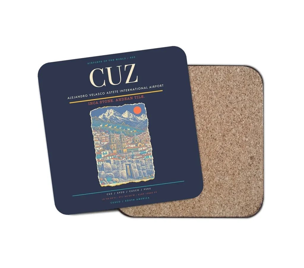 Alejandro Velasco Astete International Airport CUZ Coaster 1-Piece - Navy Blue