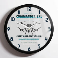 Thumbnail for Draganfly Commander 3XL design on light gray framed wall clock