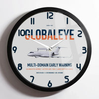 Thumbnail for Saab GlobalEye design on light gray framed wall clock