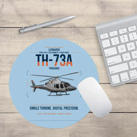 Thumbnail for Leonardo TH-73A Thrasher design on light blue round mouse pad