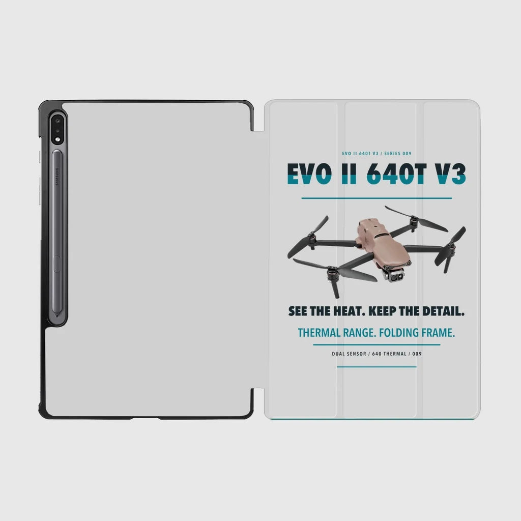 Autel EVO II Dual 640T V3 design on light gray samsung tablet tablet case