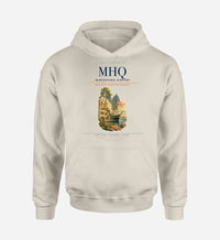 Thumbnail for Mariehamn Airport (MHQ) design on khaki hoodie single-side print