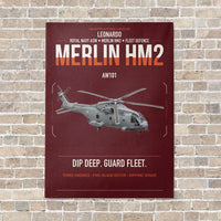 Thumbnail for Leonardo AW101 Merlin HM2 vertical canvas print - no frame - dark red background