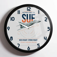 Thumbnail for Dassault Super Étendard design on light gray framed wall clock