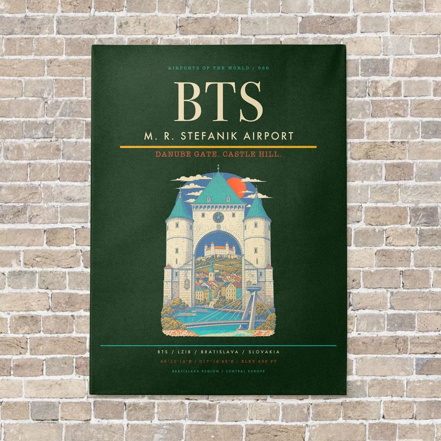 M. R. Stefanik Airport BTS - Canvas No Frame - Dark Green