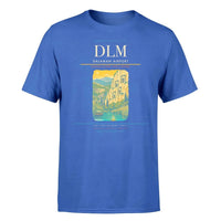 Thumbnail for Dalaman Airport (DLM) T-Shirt single-side front print in Blue | dalaman-airport-dlm-double-side-t-shirt