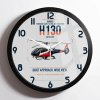 Thumbnail for Airbus H130 design on light gray framed wall clock
