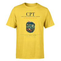 Thumbnail for Cape Town Airport (CPT) T-Shirt single-side front print in Yellow | cape-town-cpt-airport-double-side-t-shirt