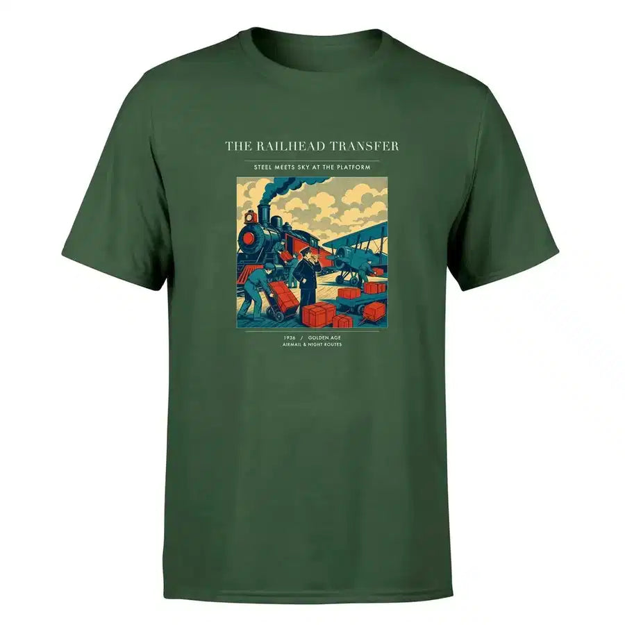 VINTAGE G4485 - The Railhead Transfer - Premium T-Shirt design on darkgreen premium t shirt
