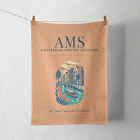 Thumbnail for Amsterdam Airport Schiphol (AMS) design on orange towel
