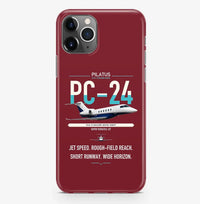 Thumbnail for Pilatus PC-24 design on dark red magsafe iphone case, for iPhone Pro Max