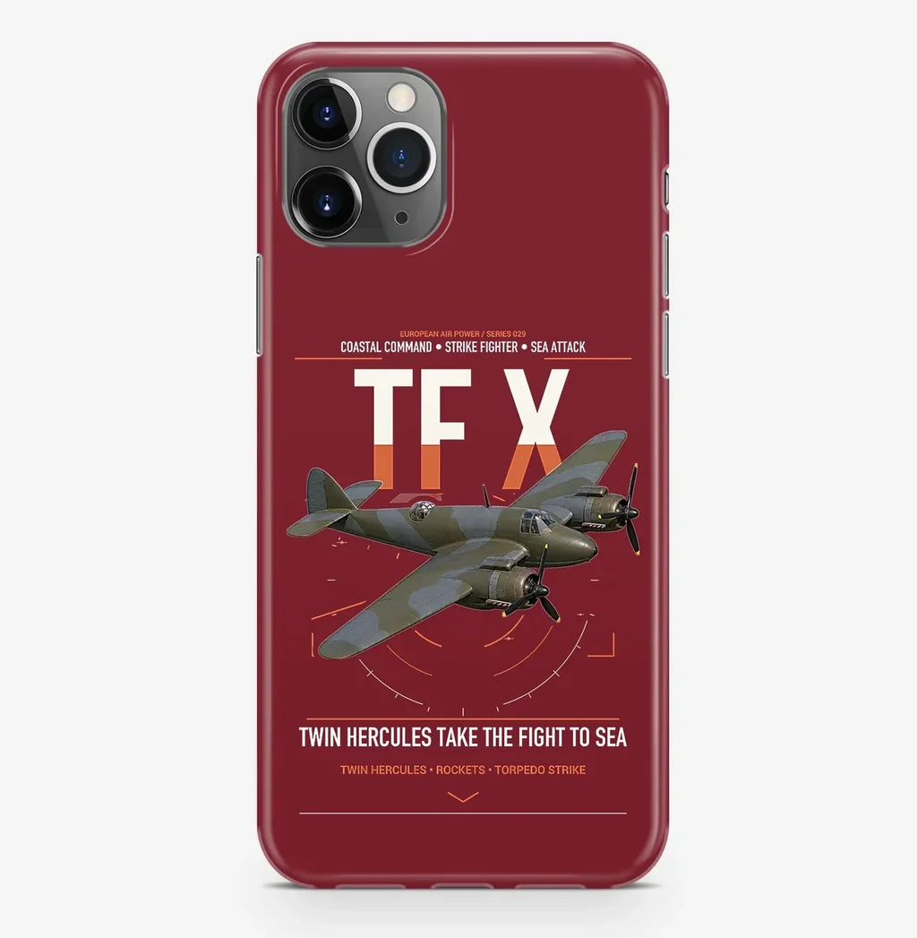 Bristol Beaufighter TF X design on dark red magsafe iphone case, for iPhone Pro Max