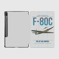 Thumbnail for F-80C Shooting Star design on light gray samsung tablet tablet case