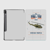 Thumbnail for Bell UH-1H Iroquois design on light gray samsung tablet tablet case