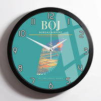 Thumbnail for Burgas Airport BOJ Wall-Clock Framed - Turquoise