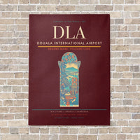 Thumbnail for Douala International Airport DLA vertical canvas print - no frame - dark red background