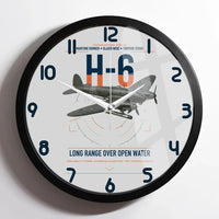 Thumbnail for Heinkel He 111H-6 design on light gray framed wall clock