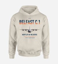 Thumbnail for Short Belfast C.1 design on khaki double-side hoodie, single-side print