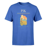 Thumbnail for Glasgow Prestwick Airport (PIK) T-Shirt single-side front print in Blue | glasgow-prestwick-airport-pik-double-side-t-shirt
