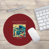Thumbnail for VINTAGE G4506 - The Air Ambulance Run - Designed Mouse Pads design on darkred round
