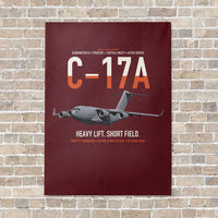 Thumbnail for C-17A Globemaster III vertical canvas print - no frame - dark red background