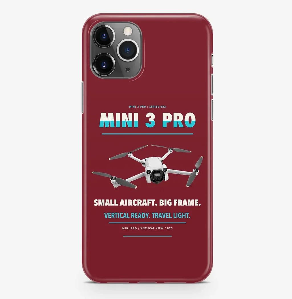 DJI Mini 3 Pro Case ProMax design on dark red iphone case promax
