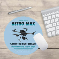 Thumbnail for Freefly Astro Max design on light blue round mouse pad