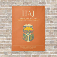 Thumbnail for Hannover Airport HAJ - Canvas Framed - Orange