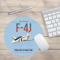 Thumbnail for F-4J Phantom II design on light blue round mouse pad