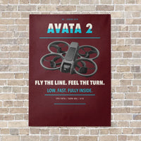 Thumbnail for DJI Avata 2 vertical canvas print - no frame - dark red background