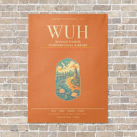 Thumbnail for Wuhan Tianhe International Airport WUH - Canvas Framed - Orange