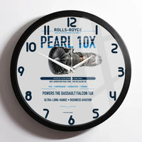 Thumbnail for PEARL 10X design on light gray framed wall clock
